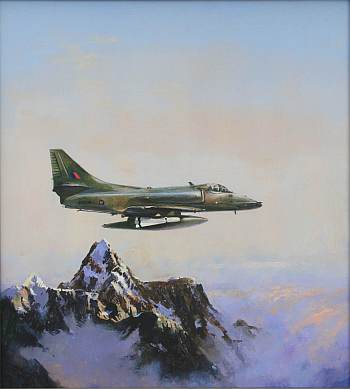 The original artwork for Kiwi Air Power by the RNZN's official artist Colin C Wynn, which I commissioned and which now hangs on my wall... 